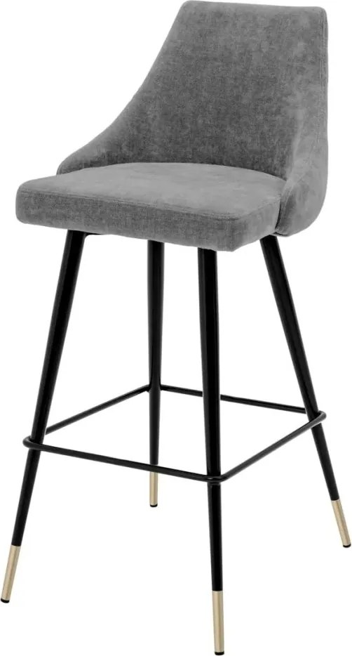 Scaun de bar design LUX, Bar Stool Cedro clarck grey, H-101cm 112058 HZ