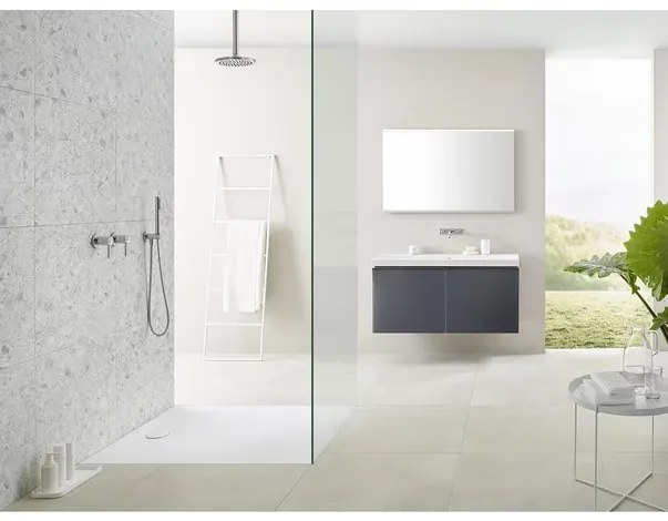 Cadita de dus rectangulara Geberit Olona alb 140x100 cm