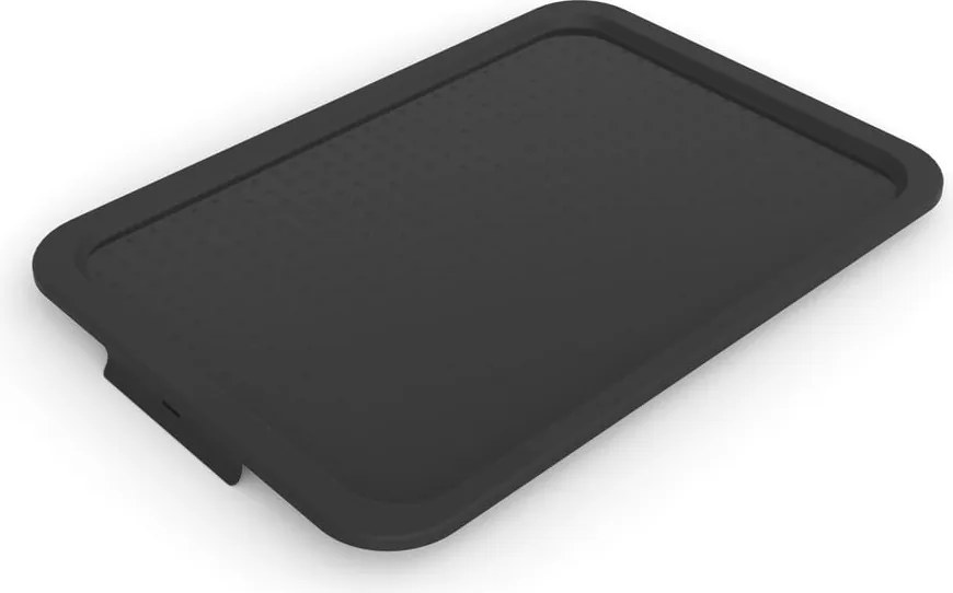 Capac pentru cutie de depozitare negru din plastic 57x39x3 cm Albris – Rotho