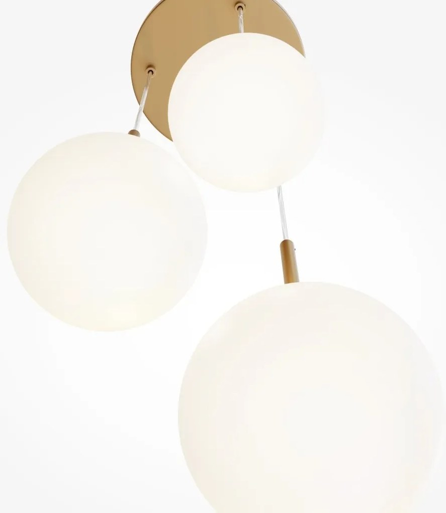 Lustra cu 3 pendule design modern Basic form auriu