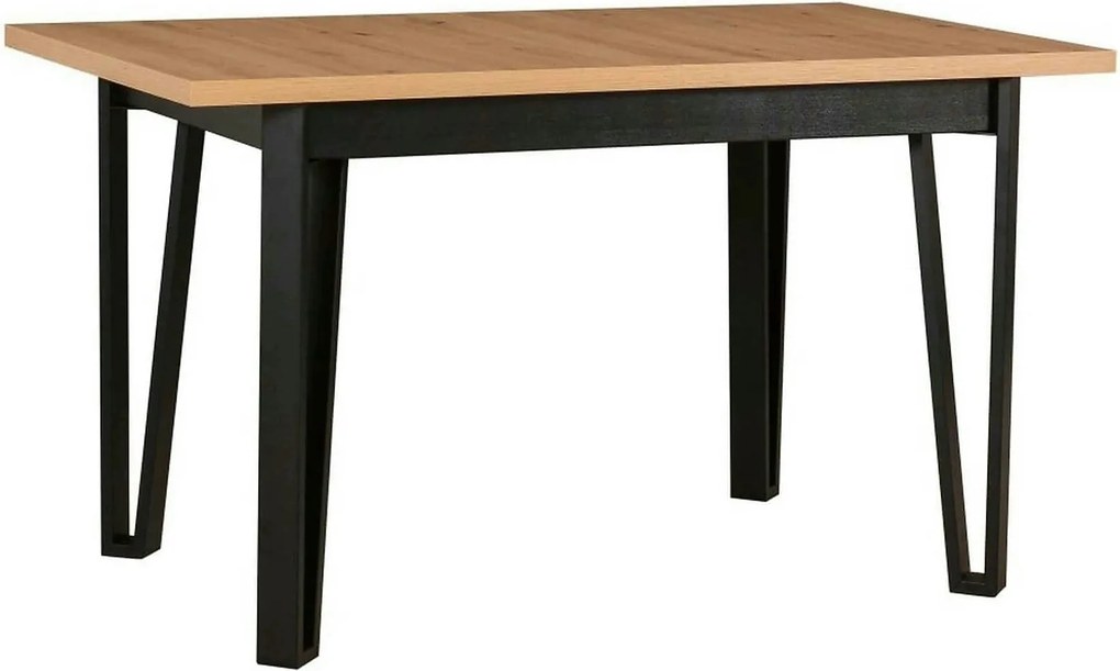 Masa extensibila IKON 5, negru/stejar artisan, lemn de fag/PAL, 140/18
