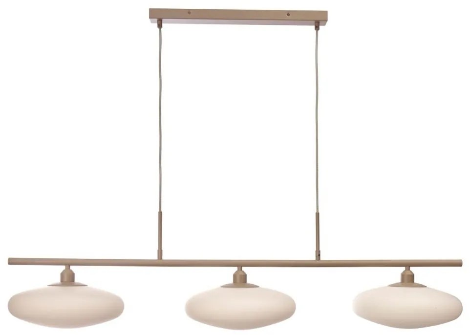 Lustra suspendata design modern Sapporo 3 alb/sand