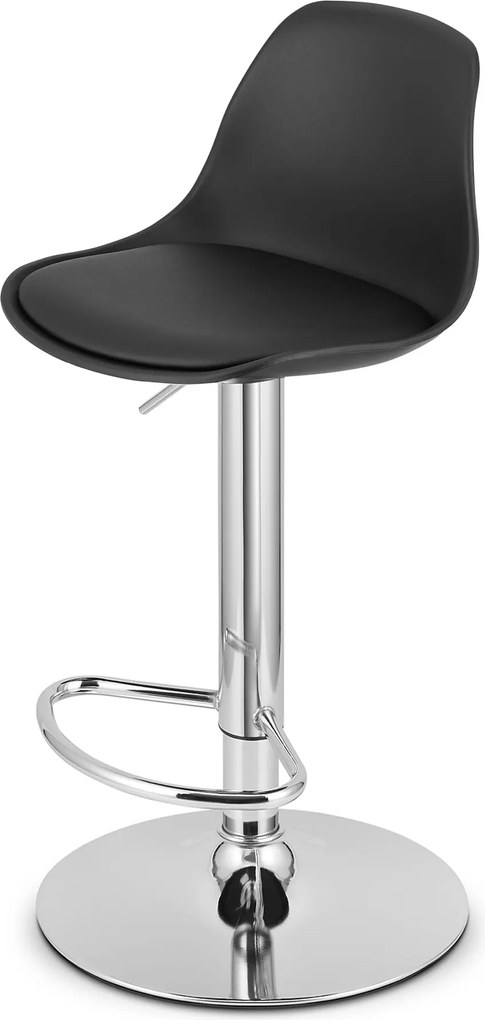 OFERTA Scaun de bar negru HOGA din piele ecologica, calitatea II