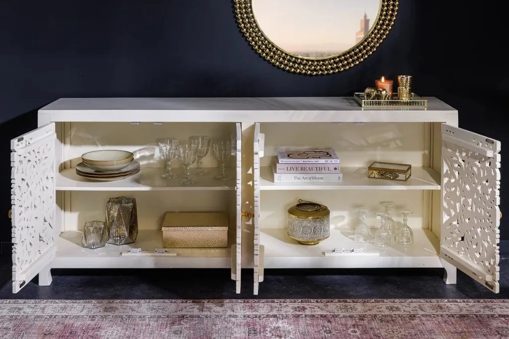 Comoda design oriental MARRAKECH 170cm, alb