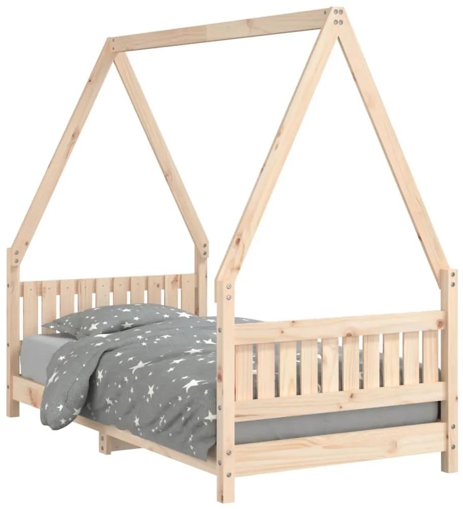 834504 vidaXL Cadru de pat pentru copii, 80x160 cm, lemn masiv de pin