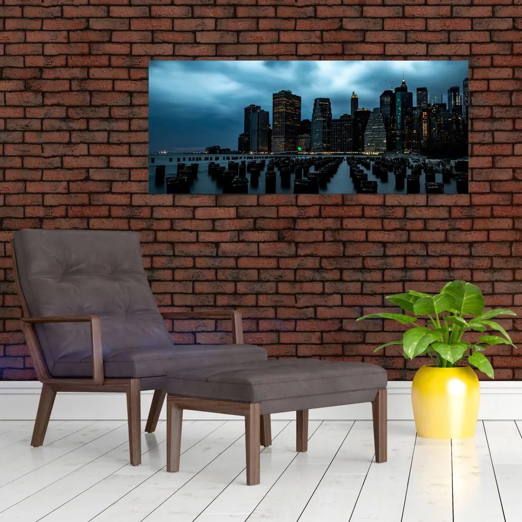 Tablou - Privire spre Zgârâie nori din New York (120x50 cm)