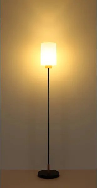 Globo 15977S - Lampadar ROWENA 1xE27/60W/230V negru/alb