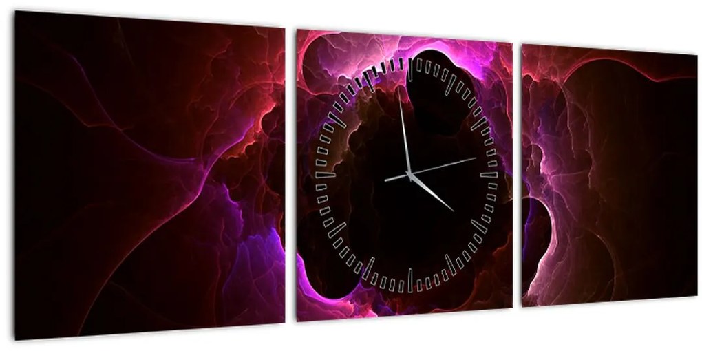 Tablou - abstracția cu nori (cu ceas) (90x30 cm)