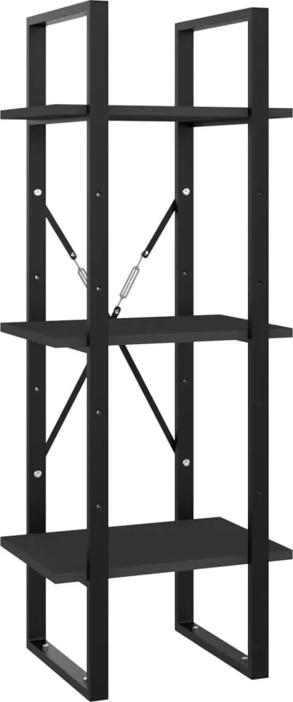 vidaXL Bibliotecă cu 3 rafturi, gri, 40x30x105 cm, PAL