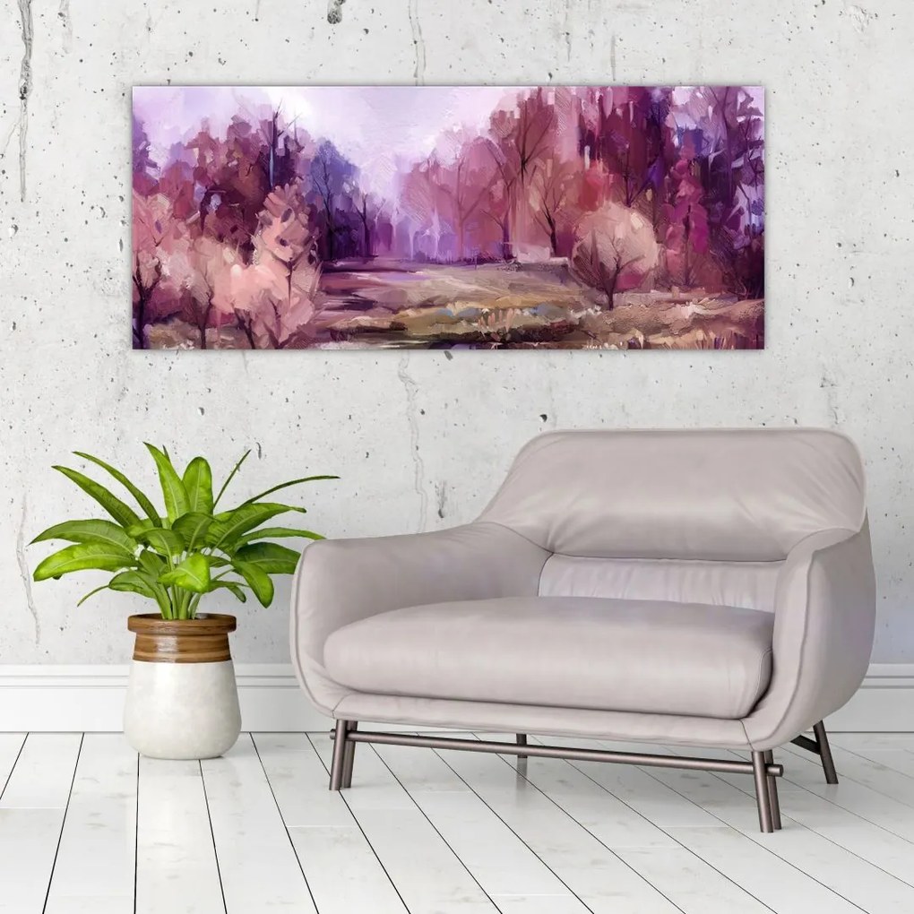 Tablou - Peisaj de toamnă - pictură (120x50 cm)