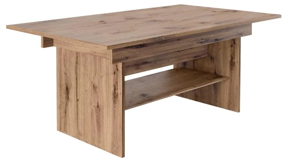 Masă de sufragerie extensibilă Likud (stejar artisan) (pentru 4-6 persoane). 1116383