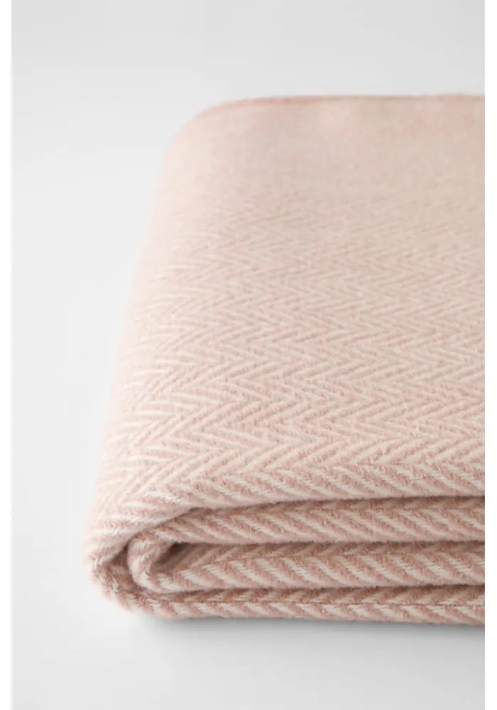 Pled din amestec de bumbac Euromant Skyline, 140 x 180 cm, roz