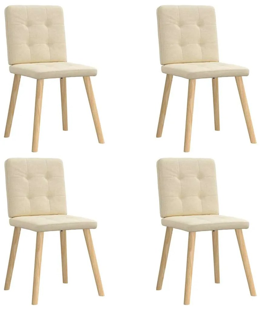 vidaXL Scaune de bucătărie, 4 buc., material textil