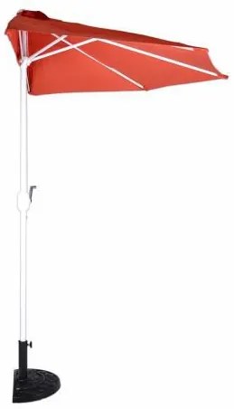 Umbrelă de grădină semicirculară,teracotă incl. accesorii