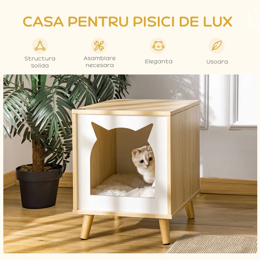 Culcus 2 in 1 pentru pisici PawHut, 40x40x50 cm | AOSOM RO