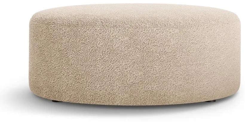 Taburet maro deschis cu tapițerie din țesătură bouclé Dia – Micadoni