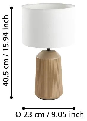 Lampă de masă Eglo 900823 CAPALBIO 1xE27/40W/230V crem