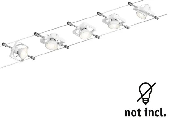 Paulmann 94149 - Set 5x GU5,3/10W spoturi pentru sistem cablu TECH 230V