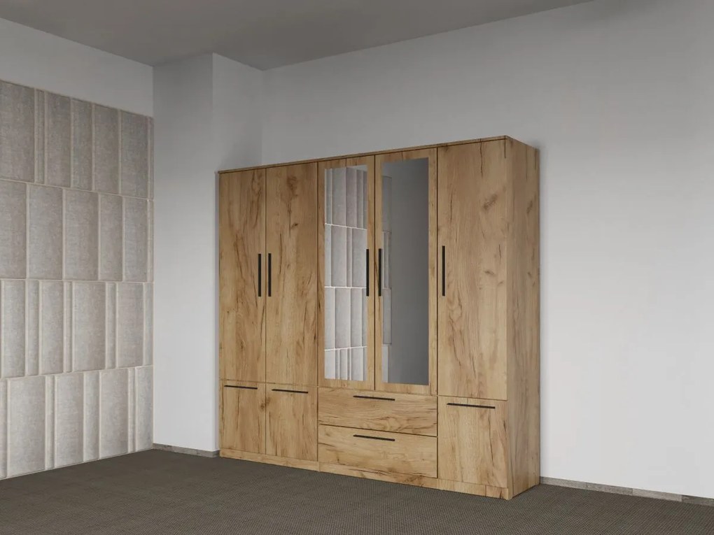 Set mobila dormitor 4 piese Stejar Levi C12