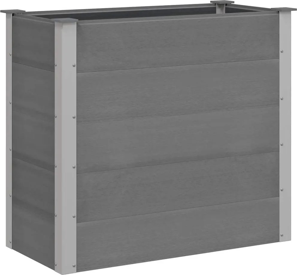 vidaXL Strat înălțat de grădină, gri, 100 x 50 x 91 cm, WPC