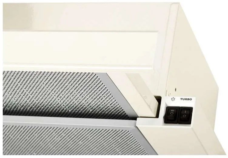 Hota Telescopica Incorporabila Tornado Storm 1200 (60), 1 motor, latime 60 cm, 3 viteze, absorbtie 1200 m3/ora, Bej