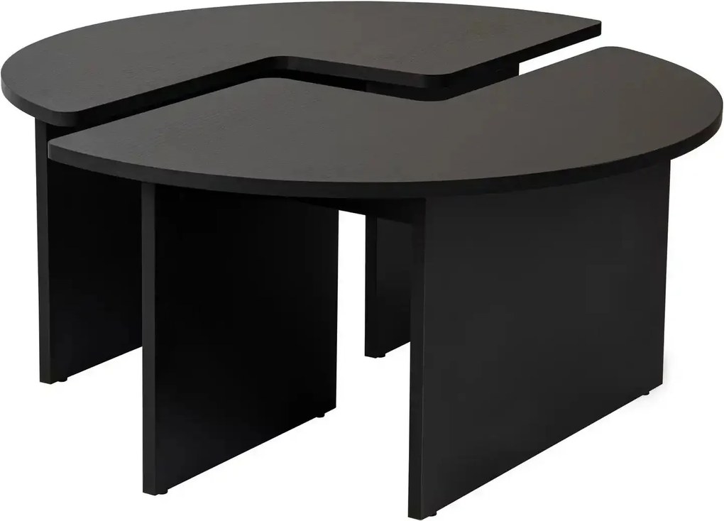 Masuta cafea MOIRA, negru, PAL, 90x90x41 cm