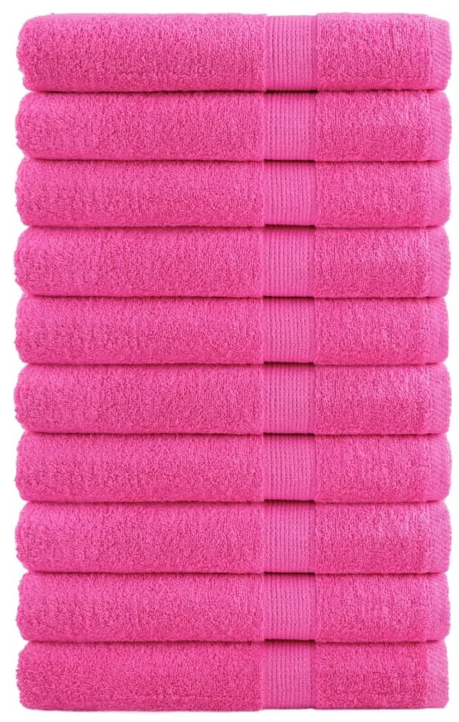 vidaXL Prosoape de saună premium SOLUND 10 buc. roz 80x200 cm 600gsm
