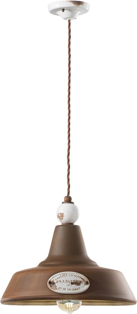 C1600 - Pendul retro maro din ceramică