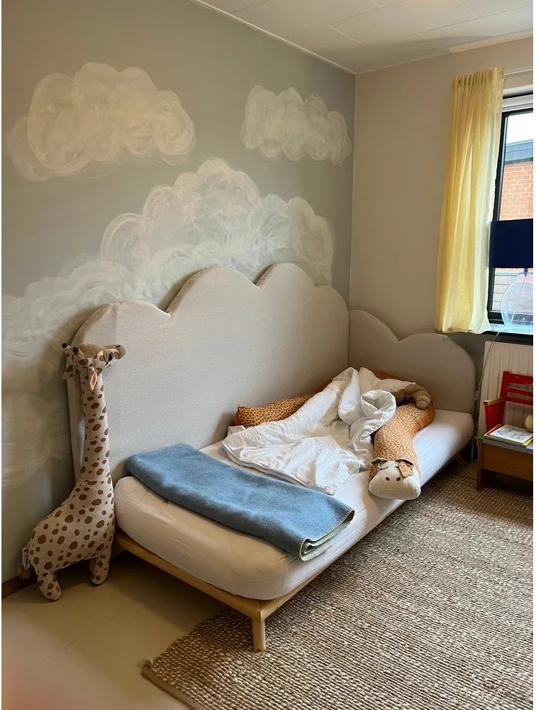 Pat din lemn masiv de pin cu somieră 90x200 cm Senza – Karup Design