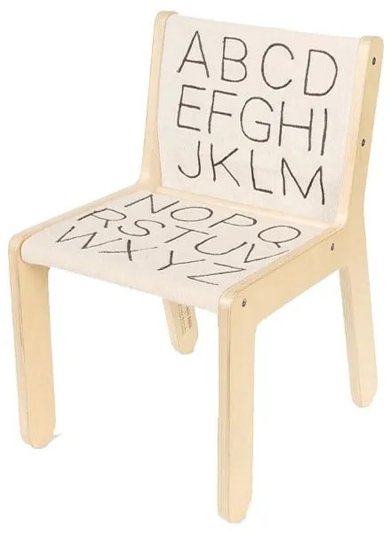 Scaun de copii bej/în culoare naturală ABC – Lorena Canals