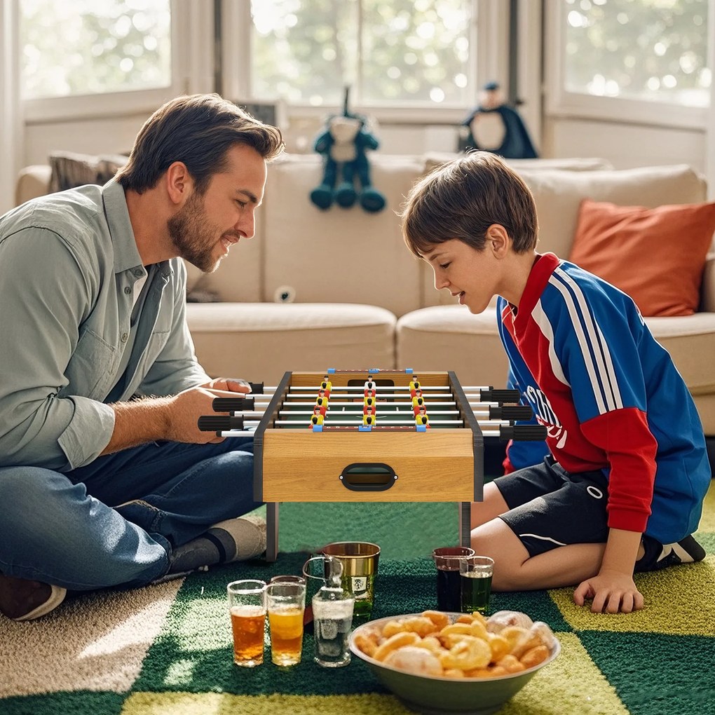 HOMCOM Masă de fotbal pentru copii de peste 6 ani 2 mingi 18 jucători 69 x 37 x 24 cm | Aosom Romania