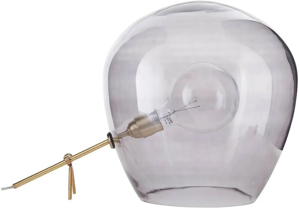 Lampa Birou GLOBE - Sticla Gri Diametru(30cm) x Inaltime(35 cm)