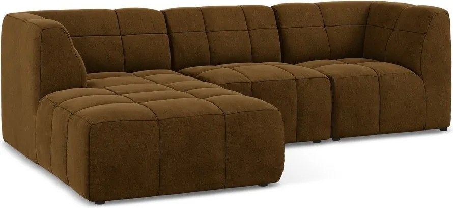 Colțar galben muștar cu tapițerie din catifea (cu colț pe partea stângă/cu șezlong) Aloha – Makamii