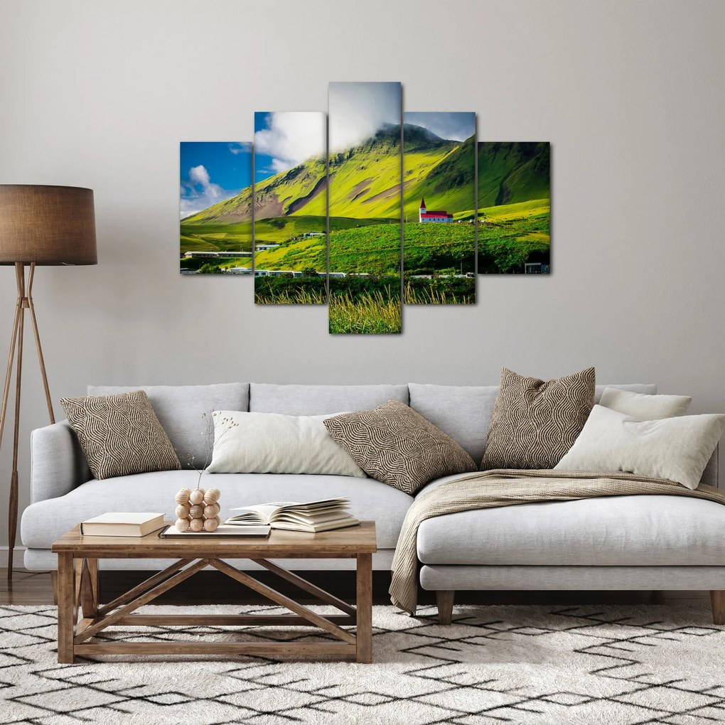 Tablou cu peisaj montan (150x105 cm)