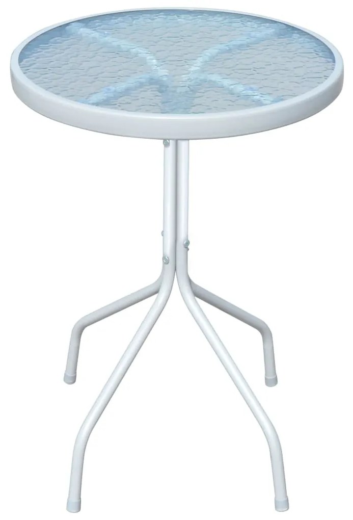 43314 vidaXL Set mobilier bistro, 3 piese, negru, oțel