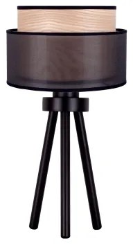 Lampă de masă WOOD Duolla BOHO 1xE27/15W/230V d. 25 cm negru/bej