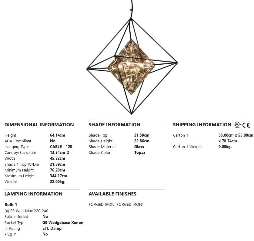 Lustra eleganta design modern EPIC, cu 4 surse de lumina