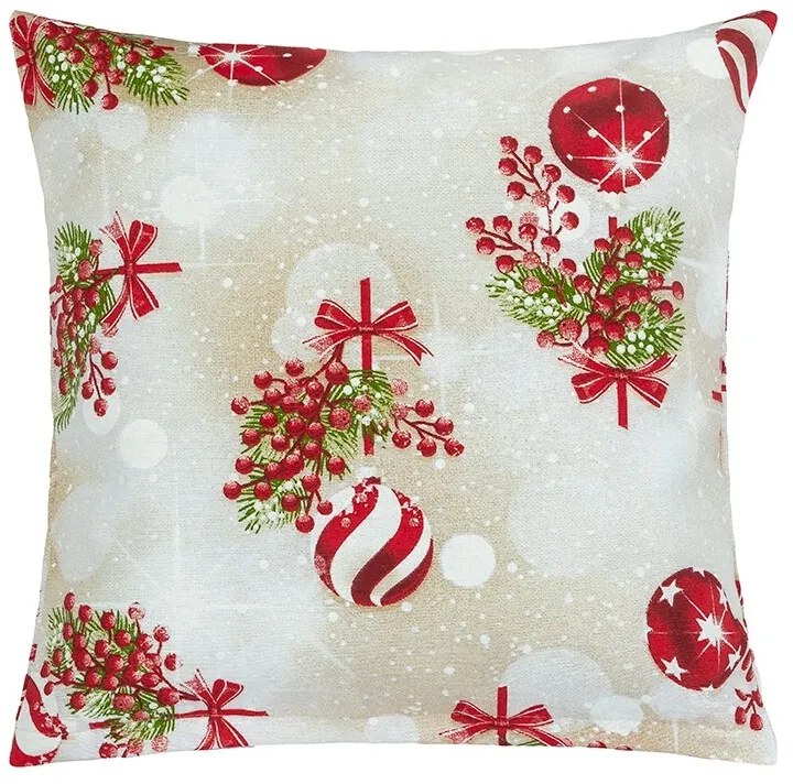 Pernă Bellatex Crăciun Cesmína, 45 x 45 cm