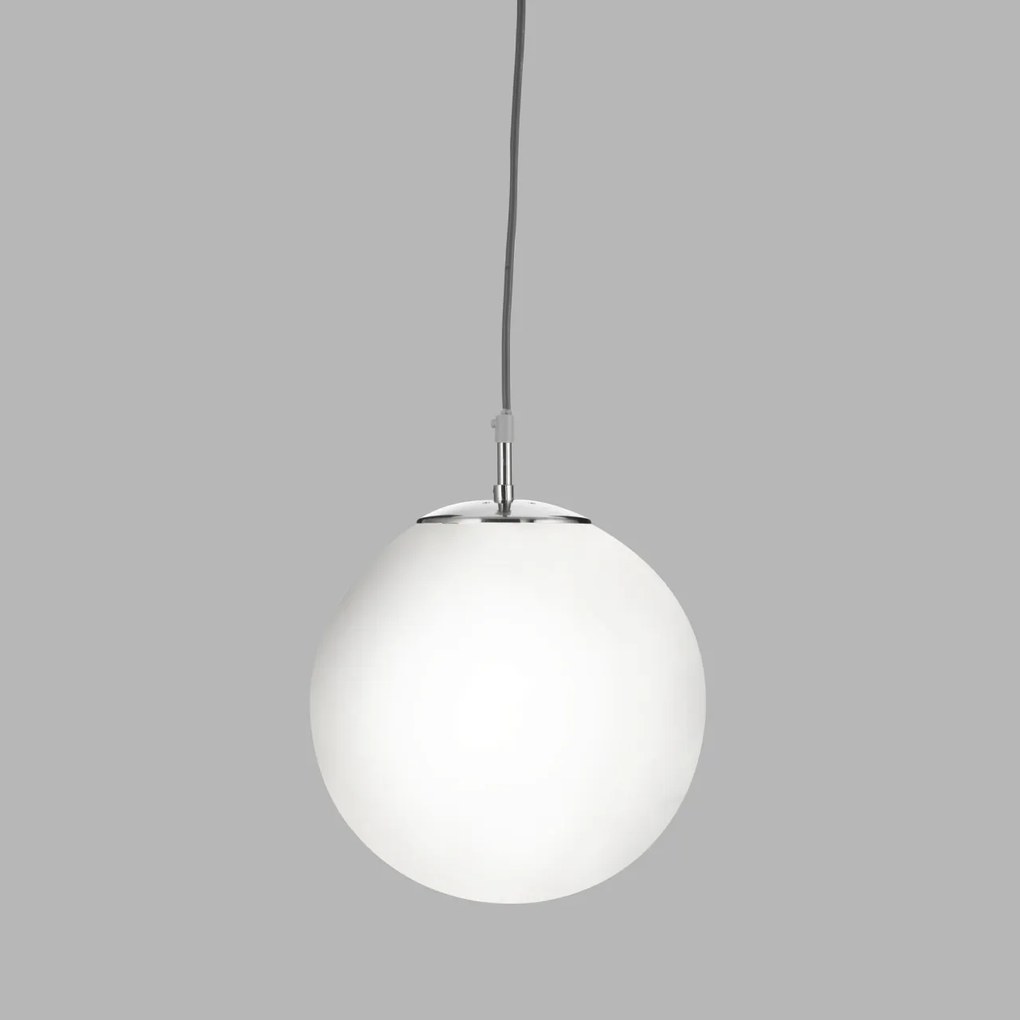 Lustra / Pendul design modern 30cm Atom silver / opal 6077 SRT
