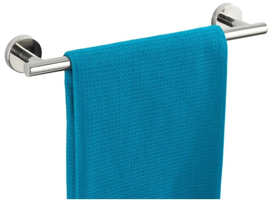 Suport pentru prosoape argintiu lucios de montat pe perete din oțel inoxidabil Bosio – Wenko