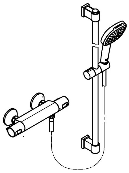 GROHE 34855003 - Baterie termostatică de duș PRECISION TREND 150 mm crom