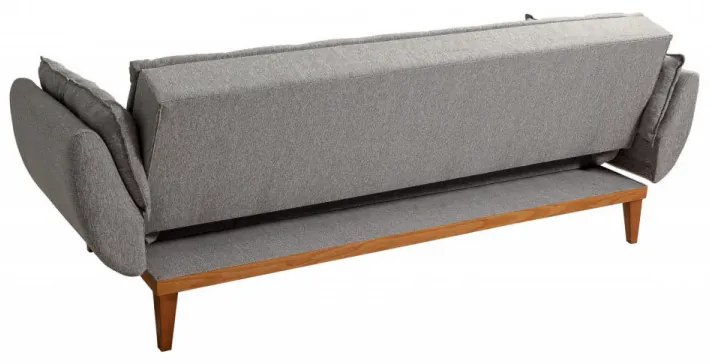 Canapea Extensibilă cu 3 Locuri Fiona, 214 x 81 x 81 cm, Gri Inchis