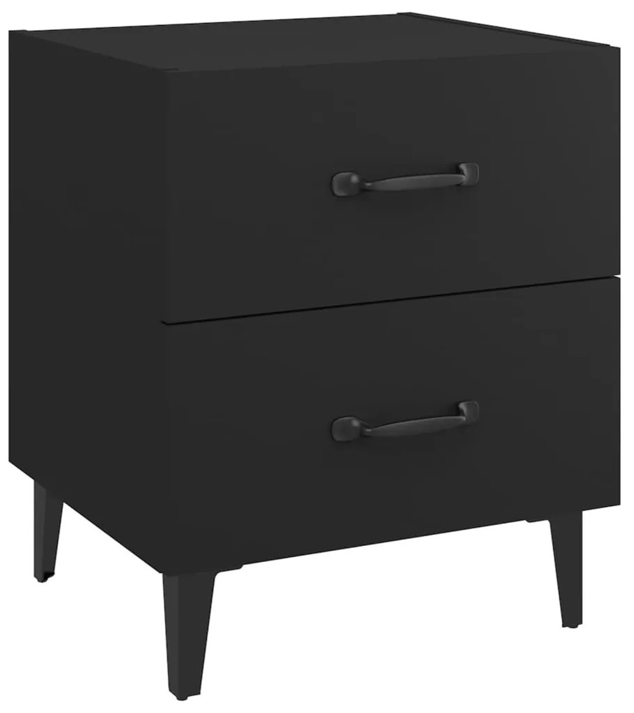 811990 vidaXL Noptieră, negru, 40x35x47,5 cm