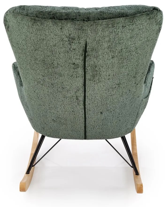 Fotoliu tip balansoar Castro stofa verde H92 cm