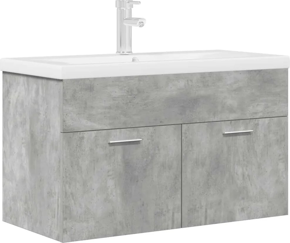 vidaXL Dulap pentru chiuvetă baie cu chiuvetă încorporată și robinet