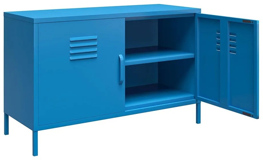 Dulap metalic albastru Novogratz Cache, 100 x 64 cm