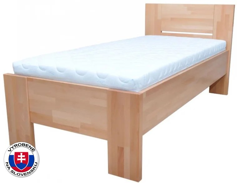 Pat de o persoană 220x90 cm Nicky tăblie plină (masiv). 745692