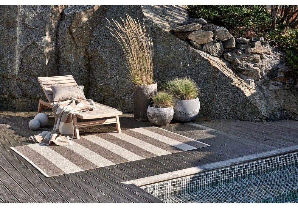 Covor tip traversă pentru interior și exterior bej/crem 70x225 cm Bob Mud Vanilla – Pappelina