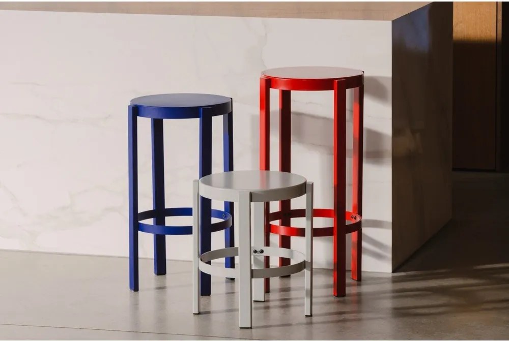 Scaun de bar negru din oțel (înălțime șezut 75 cm) Doon – noo.ma