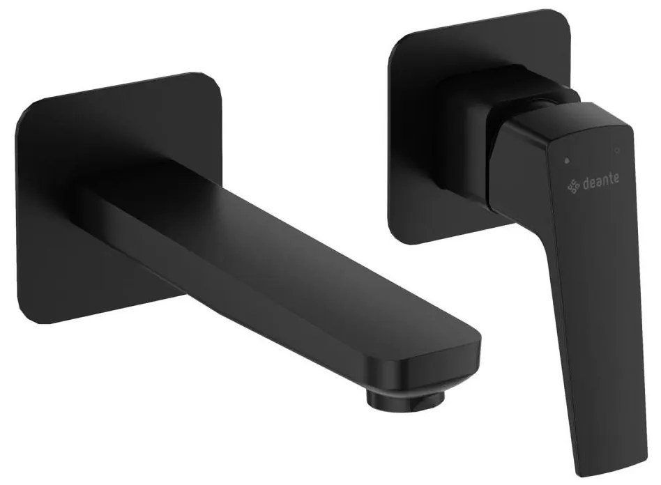 Deante BQL_N54L - Baterie lavoar încastrată BLUR, negru